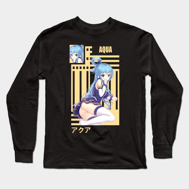 aqua konosuba Long Sleeve T-Shirt by ANIME FANS